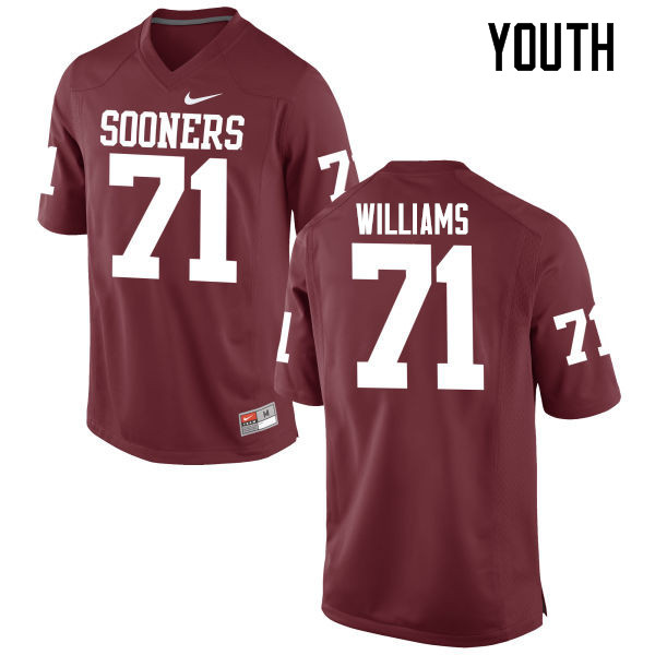 Youth Oklahoma Sooners #71 Trent Williams College Football Jerseys Game-Crimson